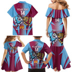 Custom NSW Blues And QLD Maroons Rugby Family Matching Mermaid Dress and Hawaiian Shirt 2024 Cockroaches Cane toads Together