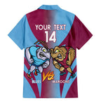 Custom NSW Blues And QLD Maroons Rugby Family Matching Mermaid Dress and Hawaiian Shirt 2024 Cockroaches Cane toads Together