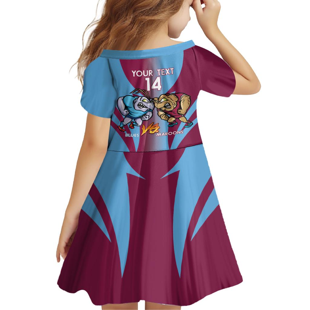 Custom NSW Blues And QLD Maroons Rugby Family Matching Summer Maxi Dress and Hawaiian Shirt 2024 Cockroaches Cane toads Together