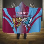 Custom NSW Blues And QLD Maroons Rugby Hooded Blanket 2024 Cockroaches Cane toads Together