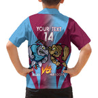 Custom NSW Blues And QLD Maroons Rugby Kid Hawaiian Shirt 2024 Cockroaches Cane toads Together