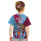 Custom NSW Blues And QLD Maroons Rugby Kid T Shirt 2024 Cockroaches Cane toads Together