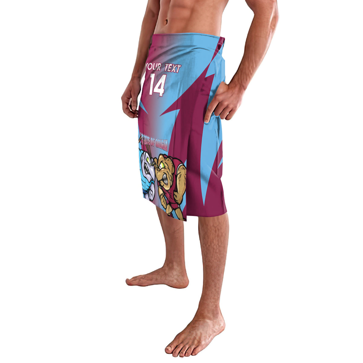 Custom NSW Blues And QLD Maroons Rugby Lavalava 2024 Cockroaches Cane toads Together