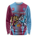 Custom NSW Blues And QLD Maroons Rugby Long Sleeve Shirt 2024 Cockroaches Cane toads Together