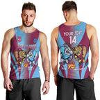 Custom NSW Blues And QLD Maroons Rugby Men Tank Top 2024 Cockroaches Cane toads Together