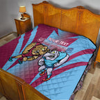Custom NSW Blues And QLD Maroons Rugby Quilt 2024 Cockroaches Cane toads Together