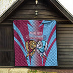 Custom NSW Blues And QLD Maroons Rugby Quilt 2024 Cockroaches Cane toads Together