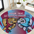 Custom NSW Blues And QLD Maroons Rugby Round Carpet 2024 Cockroaches Cane toads Together