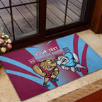 Custom NSW Blues And QLD Maroons Rugby Rubber Doormat 2024 Cockroaches Cane toads Together