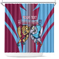 Custom NSW Blues And QLD Maroons Rugby Shower Curtain 2024 Cockroaches Cane toads Together