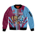 Custom NSW Blues And QLD Maroons Rugby Sleeve Zip Bomber Jacket 2024 Cockroaches Cane toads Together