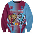 Custom NSW Blues And QLD Maroons Rugby Sweatshirt 2024 Cockroaches Cane toads Together