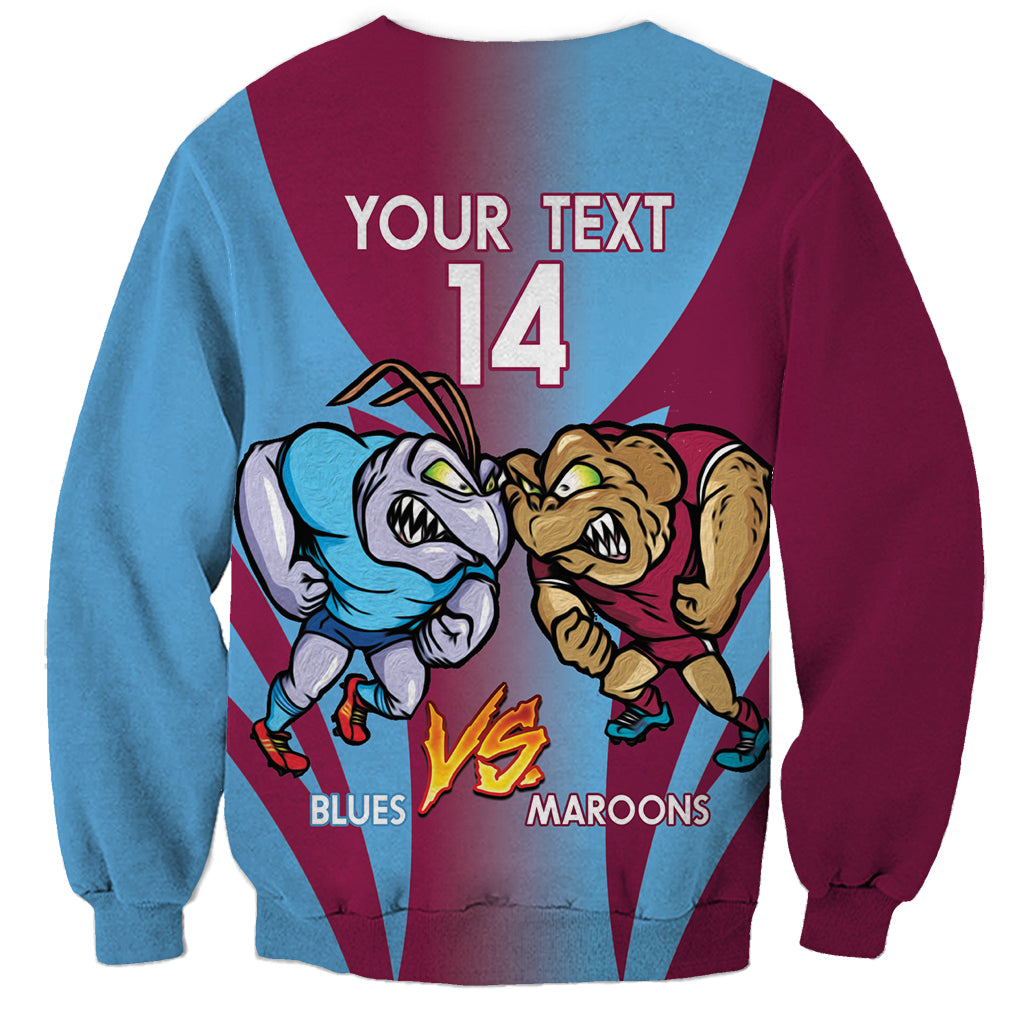 Custom NSW Blues And QLD Maroons Rugby Sweatshirt 2024 Cockroaches Cane toads Together