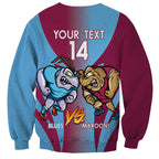 Custom NSW Blues And QLD Maroons Rugby Sweatshirt 2024 Cockroaches Cane toads Together