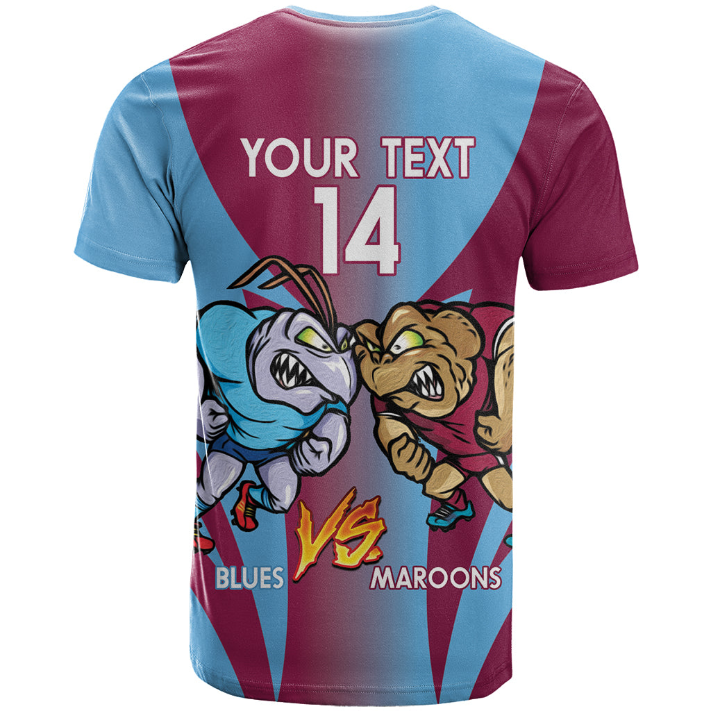 Custom NSW Blues And QLD Maroons Rugby T Shirt 2024 Cockroaches Cane toads Together