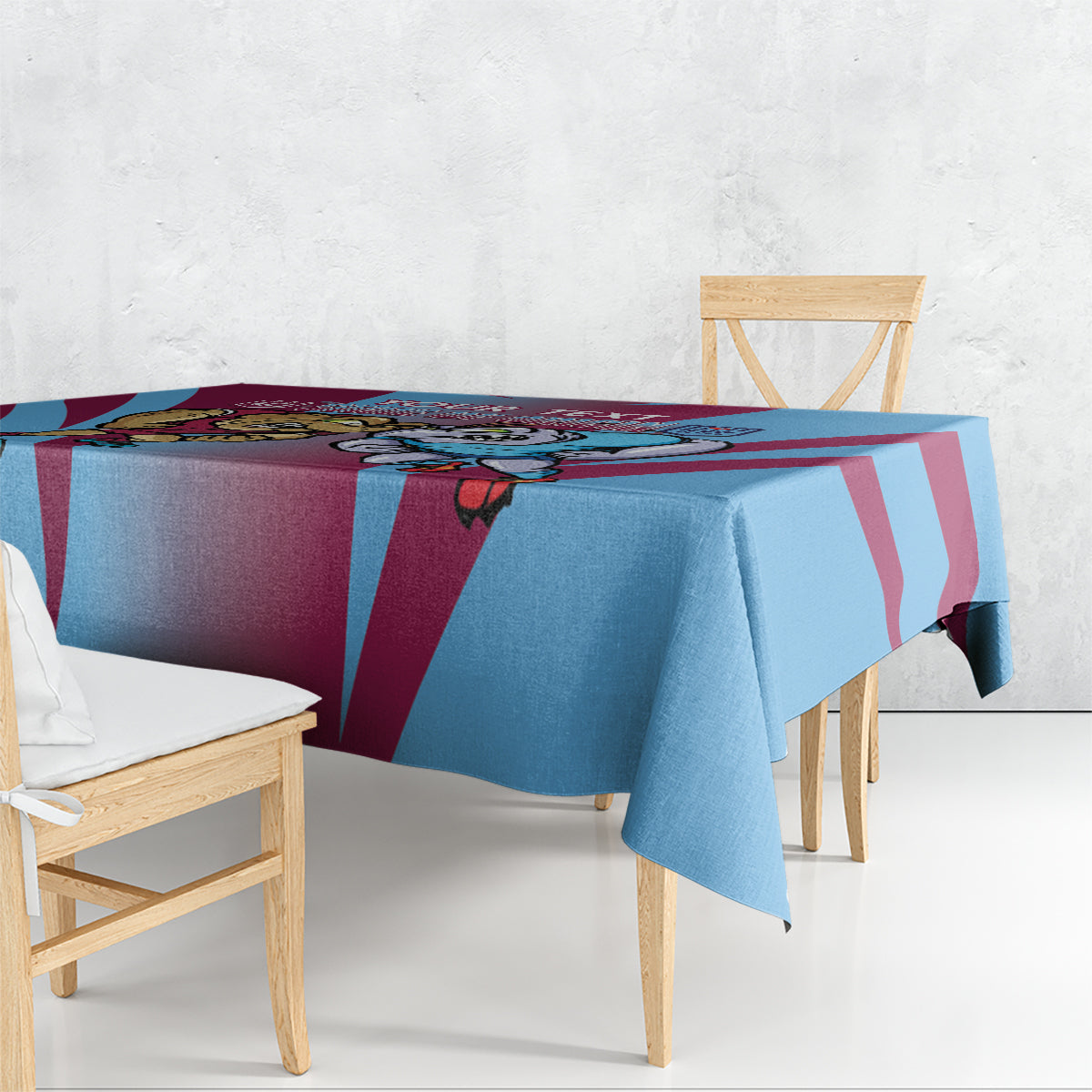 Custom NSW Blues And QLD Maroons Rugby Tablecloth 2024 Cockroaches Cane toads Together