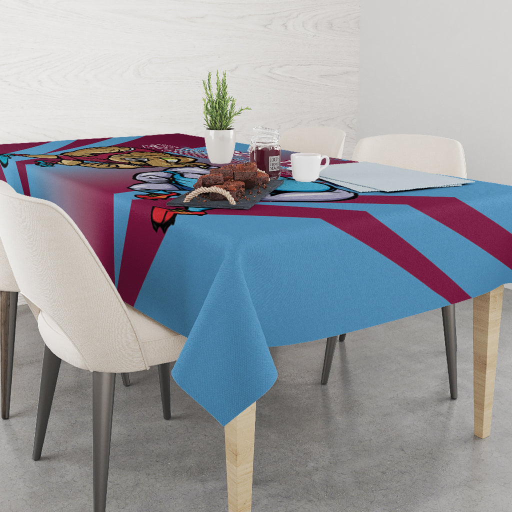 Custom NSW Blues And QLD Maroons Rugby Tablecloth 2024 Cockroaches Cane toads Together