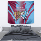 Custom NSW Blues And QLD Maroons Rugby Tapestry 2024 Cockroaches Cane toads Together