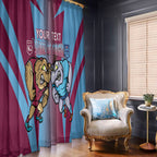 Custom NSW Blues And QLD Maroons Rugby Window Curtain 2024 Cockroaches Cane toads Together