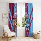 Custom NSW Blues And QLD Maroons Rugby Window Curtain 2024 Cockroaches Cane toads Together