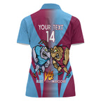 Custom NSW Blues And QLD Maroons Rugby Women Polo Shirt 2024 Cockroaches Cane toads Together