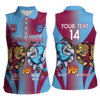 Custom NSW Blues And QLD Maroons Rugby Women Sleeveless Polo Shirt 2024 Cockroaches Cane toads Together