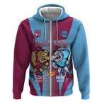 Custom NSW Blues And QLD Maroons Rugby Zip Hoodie 2024 Cockroaches Cane toads Together