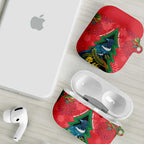 New Zealand Christmas In July AirPods Case Kowhai Tui Bird With Pohutukawa - Red - Aussie Hoodie