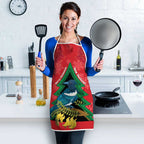 New Zealand Christmas In July Apron Kowhai Tui Bird With Pohutukawa - Red - Aussie Hoodie