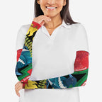 New Zealand Christmas In July Arm Sleeves Kowhai Tui Bird With Pohutukawa - Red - Aussie Hoodie