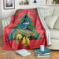 New Zealand Christmas In July Blanket Kowhai Tui Bird With Pohutukawa - Red