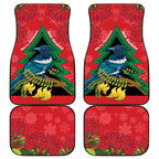 New Zealand Christmas In July Car Mats Kowhai Tui Bird With Pohutukawa - Red