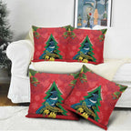 New Zealand Christmas In July Pillow Cover Kowhai Tui Bird With Pohutukawa - Red - Aussie Hoodie