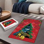 New Zealand Christmas In July Puzzle Kowhai Tui Bird With Pohutukawa - Red - Aussie Hoodie