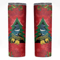 New Zealand Christmas In July Skinny Tumbler Kowhai Tui Bird With Pohutukawa - Red