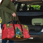 New Zealand Christmas In July Travel Bag Kowhai Tui Bird With Pohutukawa - Red - Aussie Hoodie
