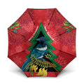 New Zealand Christmas In July Umbrella Kowhai Tui Bird With Pohutukawa - Red - Aussie Hoodie