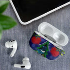 New Zealand Christmas In July AirPods Case Kowhai Tui Bird With Pohutukawa - Blue - Aussie Hoodie
