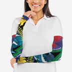 New Zealand Christmas In July Arm Sleeves Kowhai Tui Bird With Pohutukawa - Blue - Aussie Hoodie
