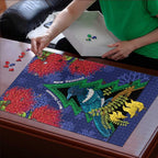New Zealand Christmas In July Puzzle Kowhai Tui Bird With Pohutukawa - Blue - Aussie Hoodie