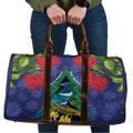 New Zealand Christmas In July Travel Bag Kowhai Tui Bird With Pohutukawa - Blue - Aussie Hoodie