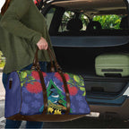 New Zealand Christmas In July Travel Bag Kowhai Tui Bird With Pohutukawa - Blue - Aussie Hoodie