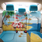 Australia Christmas In July Back Car Seat Cover Happy Santa Claus With Aussie Animals