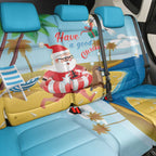 Australia Christmas In July Back Car Seat Cover Happy Santa Claus With Aussie Animals