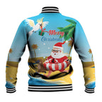 Australia Christmas In July Baseball Jacket Happy Santa Claus With Aussie Animals