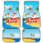 Australia Christmas In July Car Mats Happy Santa Claus With Aussie Animals