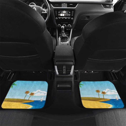 Australia Christmas In July Car Mats Happy Santa Claus With Aussie Animals