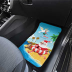 Australia Christmas In July Car Mats Happy Santa Claus With Aussie Animals