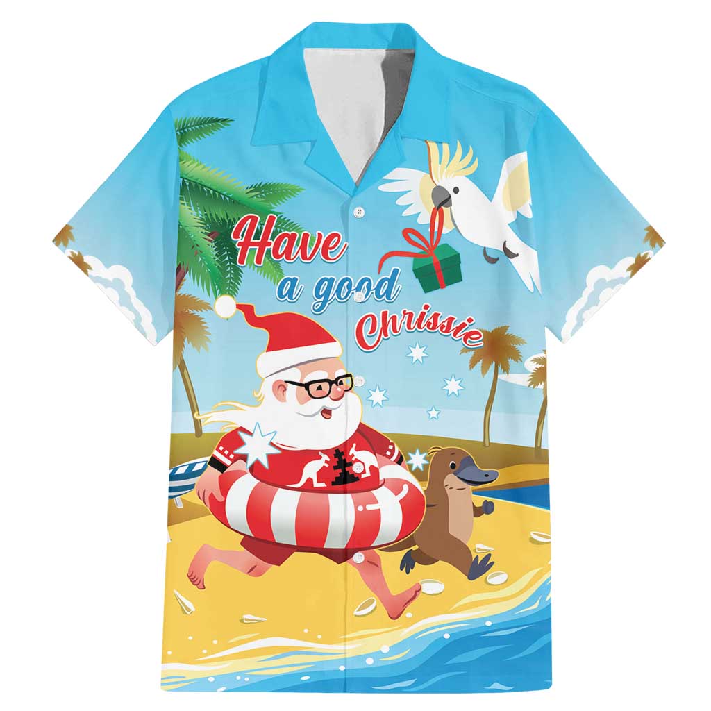 Australia Christmas In July Family Matching Mermaid Dress and Hawaiian Shirt Happy Santa Claus With Aussie Animals