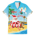 Australia Christmas In July Family Matching Mermaid Dress and Hawaiian Shirt Happy Santa Claus With Aussie Animals